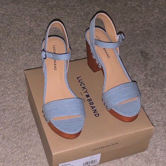 Lucky Brand Shoes - Lucky brand wood high heel sandals Lucky Brand Shoes - Lucky brand wood high heel sandals